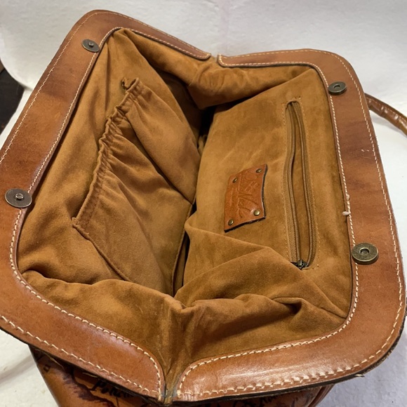 Vintage Patricia Nash brown leather shoulder bag - Picture 16 of 17